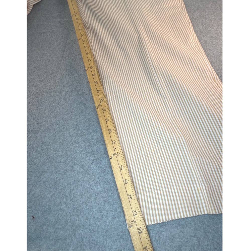 Royal Diamond Mens 3 Piece Seersucker Suit Tan White Stripe 52R Blazer Vest Pant - Picture 11 of 13
